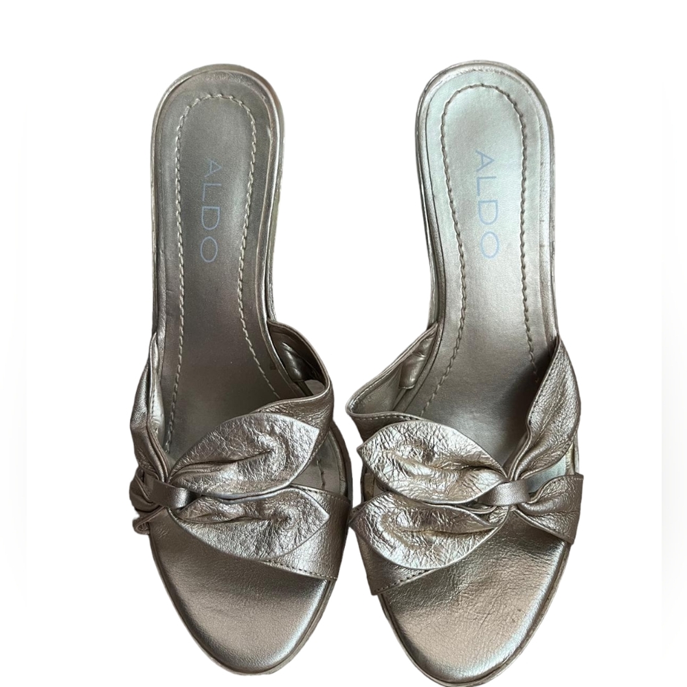 Aldo Gold Kitten Heels